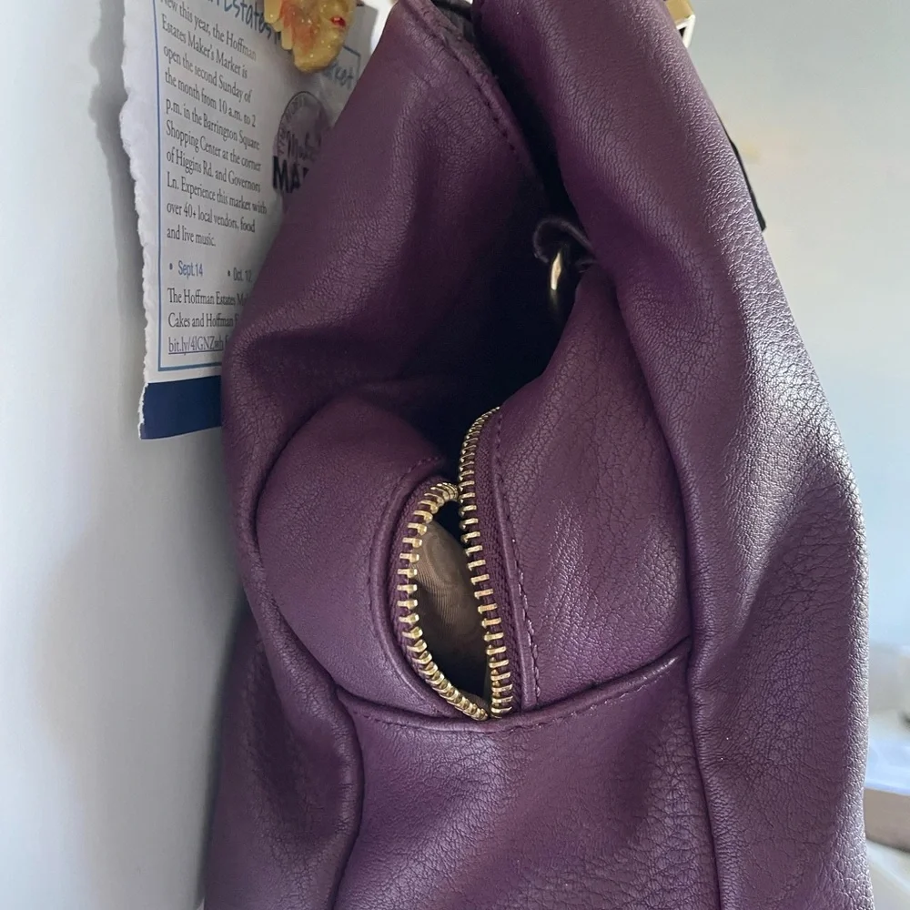 Charming Charlie handbag purse Plum Satchel Bag